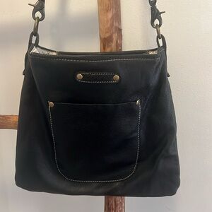 Myra Leather Crossbody Bag with fabric lining